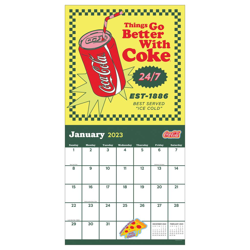 2023 Coca Cola Vibrant Joy Wall Calendar Michaels